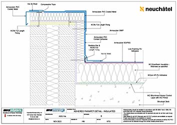 ASG-14a Adhered Parapet Detail - Insulated