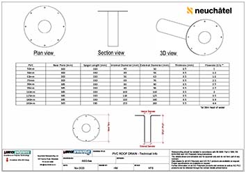 ASG-6aa PVC Roof Drain - Technical Info