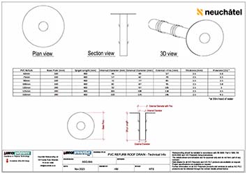 ASG-6bb PVC Refurb Roof Drain - Technical Info