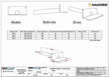 ASG-6ee Parapet Outlet - Technical Info