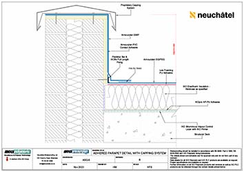 ASG-8 Adhered Parapet Detail with Capping System
