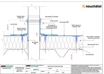 ASM-M-15a Mechanically Fastened Roofing Vent Pipe Penetration