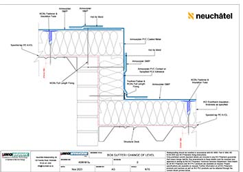 ASM-M-5a Mechanically Fastened Roofing Box Gutter