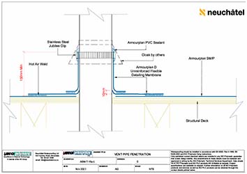 ASM-T-15a-C Cold Roofing Vent Pipe Penetration