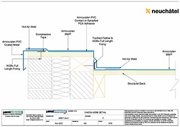 ASM-T-2a-C Cold Roofing Check Kerb Detail