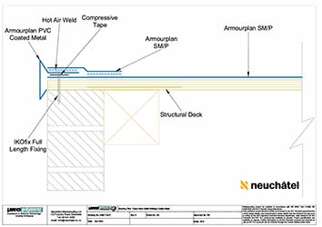 ASM-T-2b-C Cold Roofing Check Kerb Detail Coated Metal