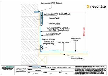 ASM-T-3-C Cold Roofing Abutment Brickwork Chased Join