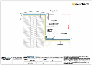ASM-T-8-C Cold Roofing Adhered Parapet Detail Capping