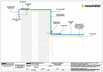 ASMA-14 Adhered Parapet Cold Roof