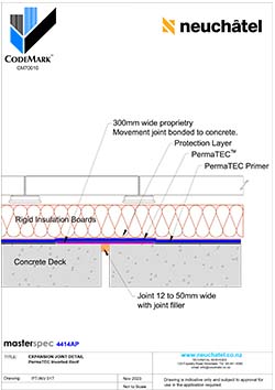 INV-017 Inverted Ballasted Roof System Expansion Joint Detail