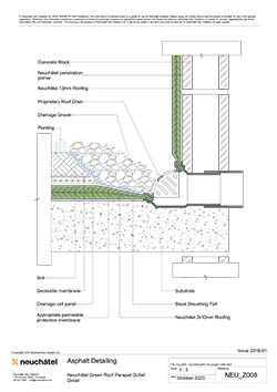 NEU_Z008 2018 1 Neuchâtel Green Roof Parapet Outlet Detail