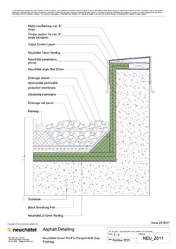 NEU_Z011 2018 1 Neuchâtel Green Roof to Parapet With Cap Flashing