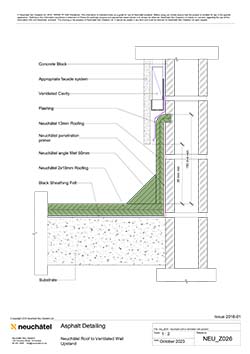 NEU_Z026 2018 1 Neuchâtel Roof to Ventilated Wall Upstand