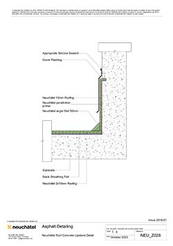 NEU_Z028 2018 1 Neuchâtel Roof Concrete Upstand Detail - Neuchâtel