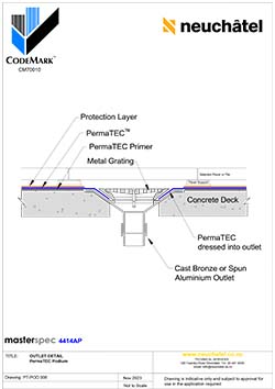 POD-006 Inverted Ballasted Roof System Outlet Detail