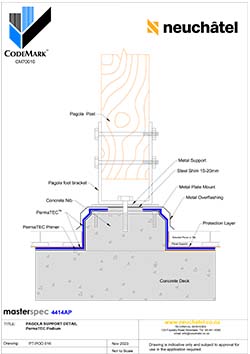 POD-016 Podium Deck System PAGOLA SUPPORT DETAIL - Neuchâtel