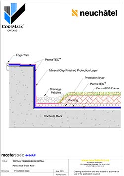 PT-GREEN-009c Green Roof System Typical Trimmed Edge Detail