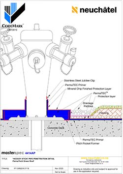 PT-GREEN-011c Green Roof System Fire Hydrant Penetration Detail