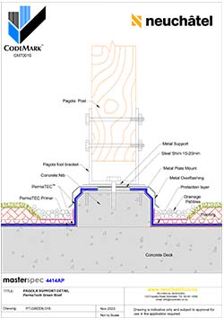 PT-GREEN-016 Green Roof System Pagola Support Detail