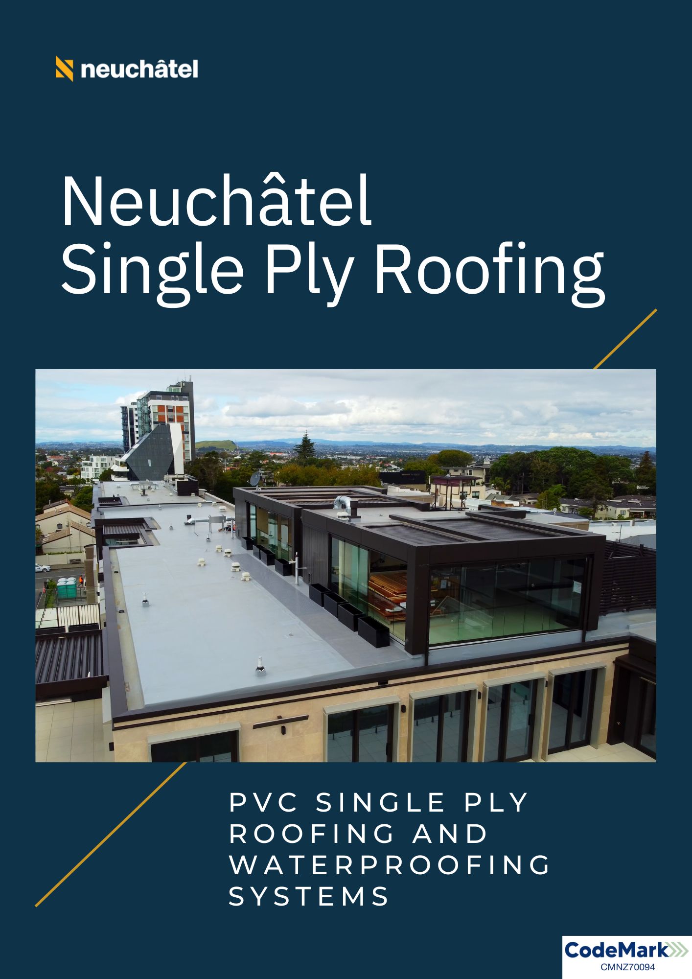 Neuchâtel Single Ply Roofing Brochure 2025 cover
