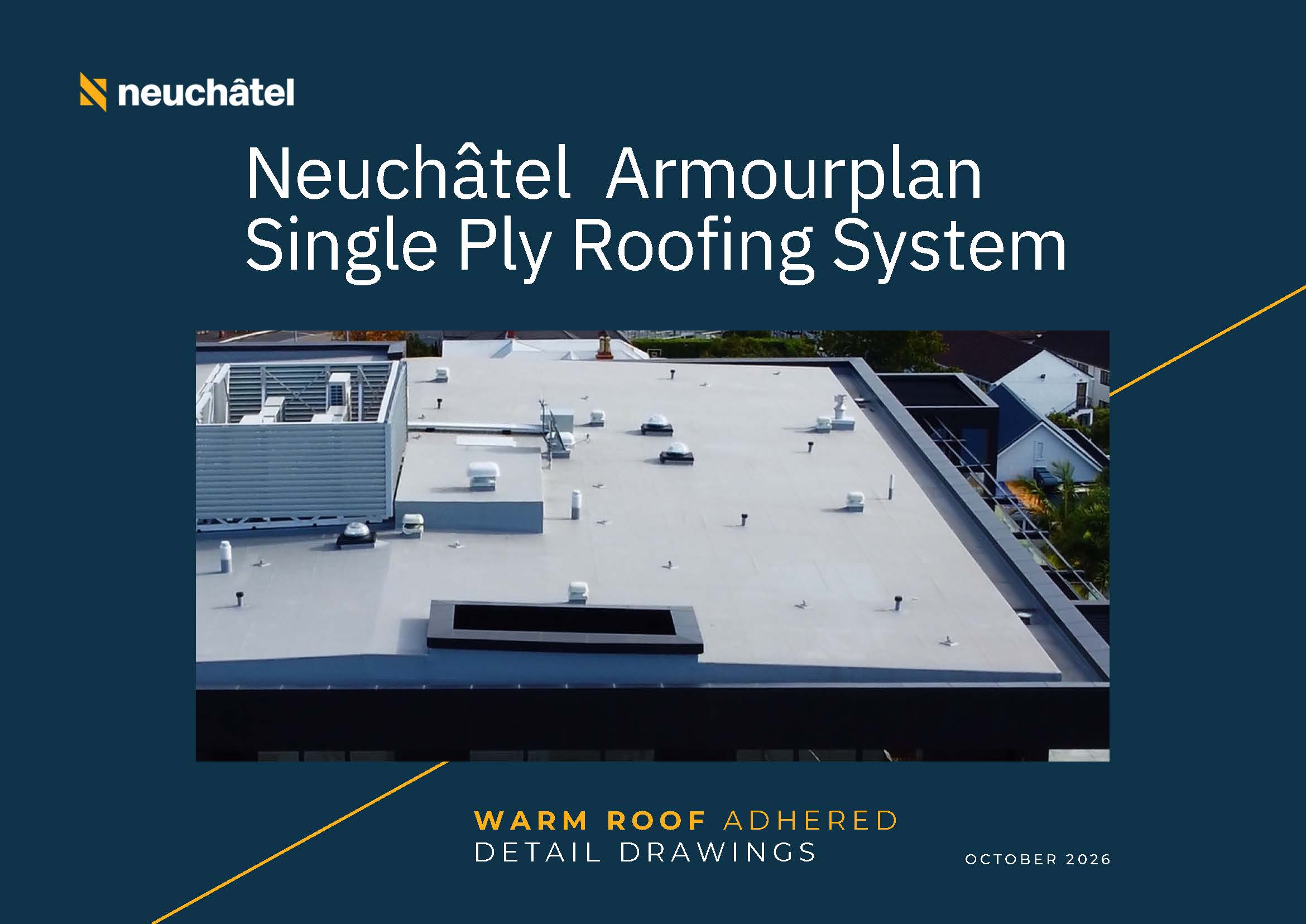 Neuchâtel Armourplan Single Ply Roofing Detail Drawings Warm Roof Adhered cover